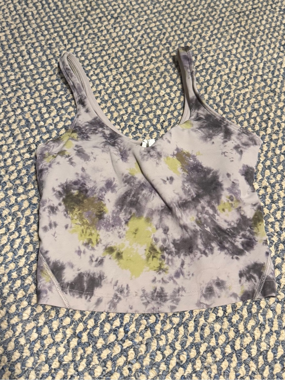 Lululemon Tie-Dye Cropped Align Tank Top in Lavender and Olive